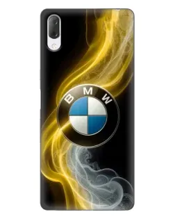 Чехол для Sony Xperia L3 с картинкой «Золотистый дым BMW»