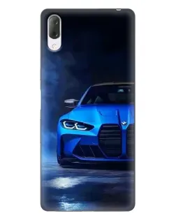Чехол для Sony Xperia L3 с картинкой «Голубая BMW M4»