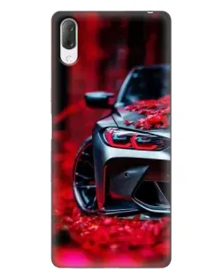 Чехол для Sony Xperia L3 с картинкой «Спортивная BMW и цветы»