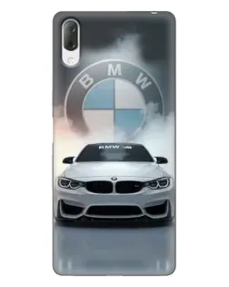 Чехол для Sony Xperia L3 с картинкой «BMW в белом дыму»