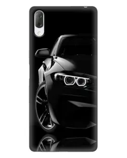 Чехол для Sony Xperia L3 с картинкой «Черная BMW — профиль»