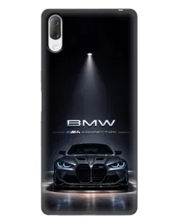Чехол для Sony Xperia L3 с картинкой «BMW сквозь ночной город»