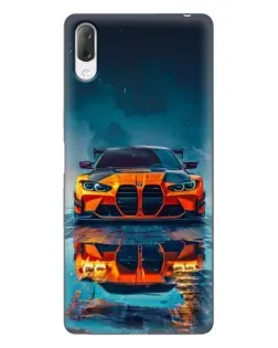 Чехол для Sony Xperia L3 с картинкой «BMW — золотая эмблема»