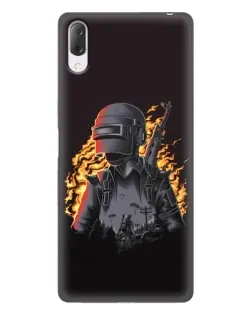 Чехол для Sony Xperia L3 с картинкой «PUBG — огненный силуэт» Чехол для Sony Xperia L3 с картинкой «PUBG — огненный силуэт»