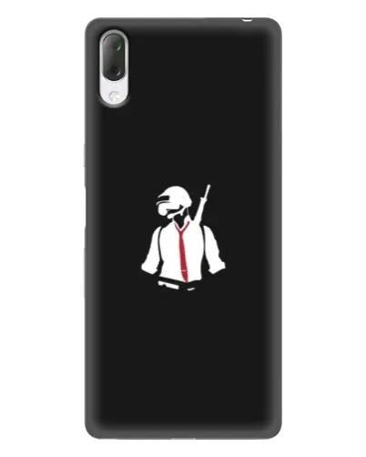 Чехол для Sony Xperia L3 с картинкой «PUBG — силуэт воина»