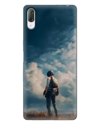 Чехол для Sony Xperia L3 с картинкой «Герой PUBG на скале»