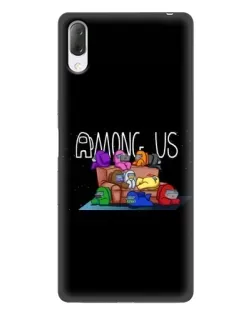 Чехол для Sony Xperia L3 с картинкой «Логотип Among Us» Чехол для Sony Xperia L3 с картинкой «Логотип Among Us»