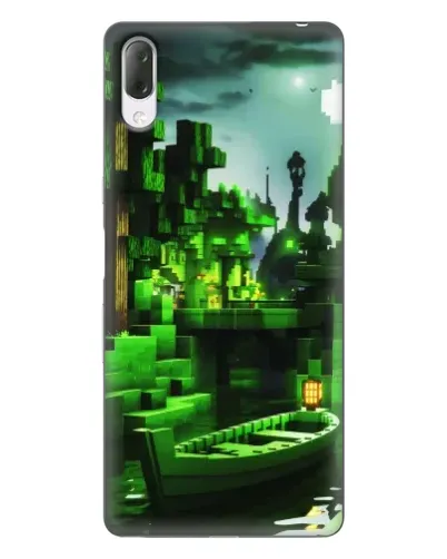 Чехол для Sony Xperia L3 с картинкой «Minecraft лесной пейзаж»