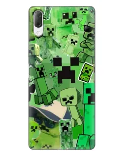 Чехол для Sony Xperia L3 с картинкой «Криперы Minecraft»