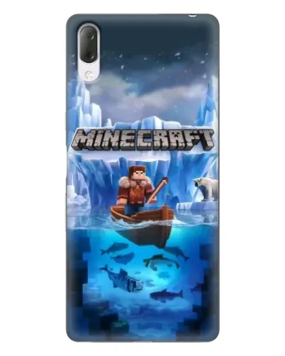 Чехол для Sony Xperia L3 с картинкой «Minecraft ледяной мир»