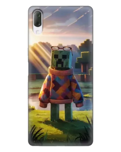 Чехол для Sony Xperia L3 с картинкой «Крипер в свитере»