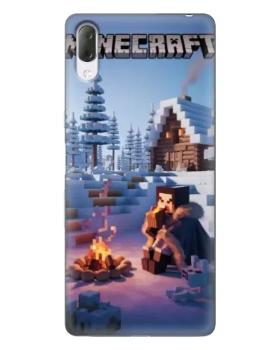 Чехол для Sony Xperia L3 с картинкой «Зимний Minecraft»