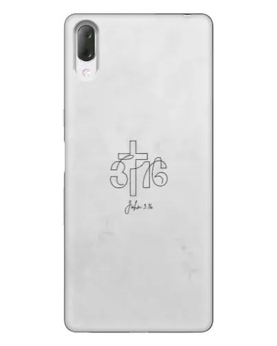 Чехол для Sony Xperia L3 с картинкой «Иоанна 3:16 Крест»