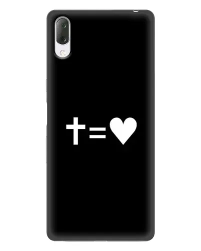 Чехол для Sony Xperia L3 с картинкой «Крест и Сердце»