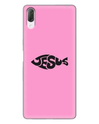 Чехол для Sony Xperia L3 с картинкой «Розовый символ  Jesus»