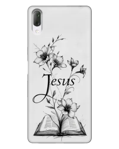 Чехол для Sony Xperia L3 с картинкой «Цветы и Библия»