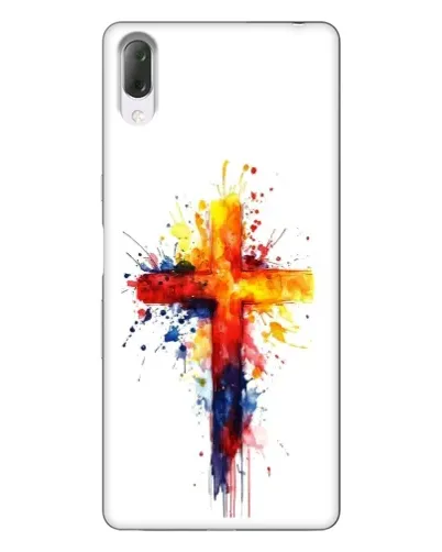 Чехол для Sony Xperia L3 с картинкой «Акварельный крест»