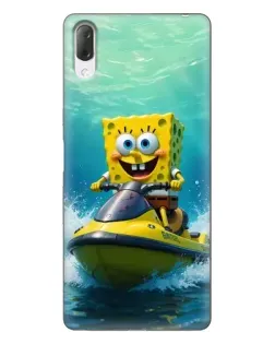 Чохол для Sony Xperia L3 з картинкою «Спанч Боб на гідроциклі»