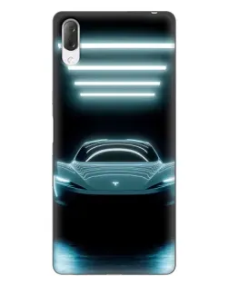 Чехол для Sony Xperia L3 с картинкой «Tesla в неоне» Чехол для Sony Xperia L3 с картинкой «Tesla в неоне»