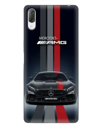 Чехол для Sony Xperia L3 с картинкой «Mercedes — белый карбон»