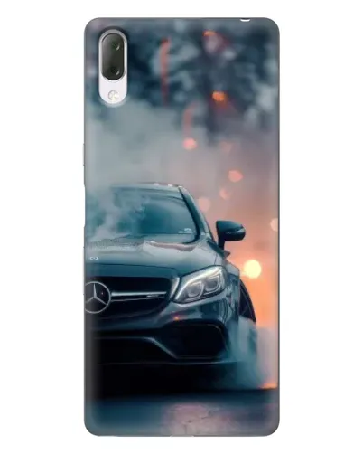 Чехол для Sony Xperia L3 с картинкой «Mercedes — ночной город»