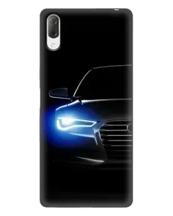 Чехол для Sony Xperia L3 с картинкой «Неоновый взгляд Audi»