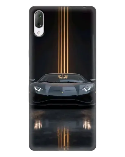 Чехол для Sony Xperia L3 с картинкой «Lamborghini золотые линии»