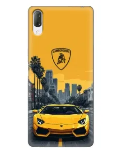 Чехол для Sony Xperia L3 с картинкой «Желтый Lamborghini город» Чехол для Sony Xperia L3 с картинкой «Желтый Lamborghini город»