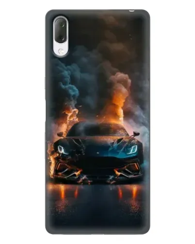 Чехол для Sony Xperia L3 с картинкой «Lamborghini дымная эстетика»