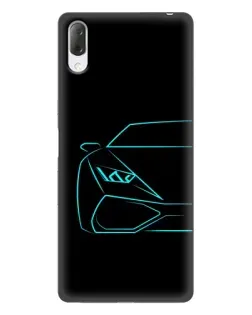 Чехол для Sony Xperia L3 с картинкой «Голубой силуэт Lamborghini» Чехол для Sony Xperia L3 с картинкой «Голубой силуэт Lamborghini»
