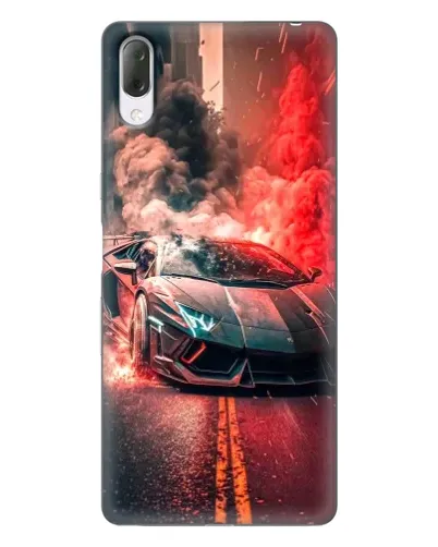 Чехол для Sony Xperia L3 с картинкой «Lamborghini красный дым»