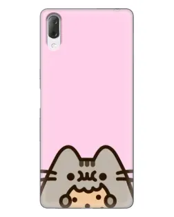 Чохол для Sony Xperia L3 з картинкою «Pusheen та печиво»