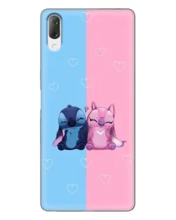 Чехол для Sony Xperia L3 с картинкой «Stitch и Angel Love»