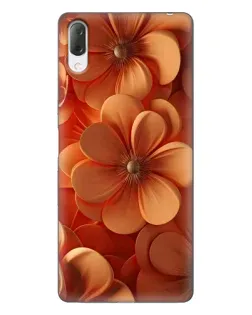 Чехол для Sony Xperia L3 с картинкой «Оранжевый макро цветок»