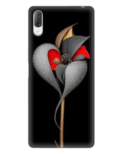 Чехол для Sony Xperia L3 с картинкой «Серебряный фантазийный цветок»
