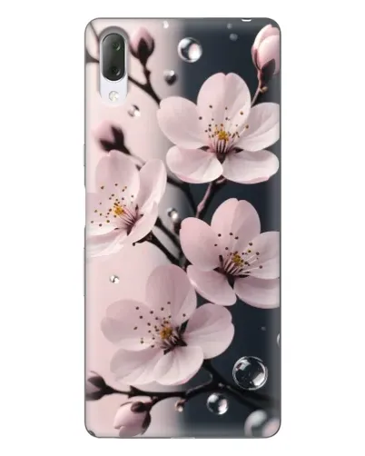 Чехол для Sony Xperia L3 с картинкой «Нежная сакура и капли» Чехол для Sony Xperia L3 с картинкой «Нежная сакура и капли»