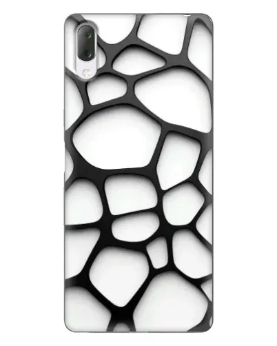 Чехол для Sony Xperia L3 с картинкой «Белая объемная сетка»