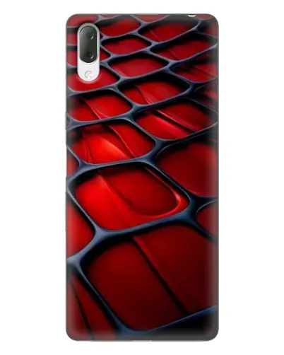 Чехол для Sony Xperia L3 с картинкой «Красная глянцевая сетка»