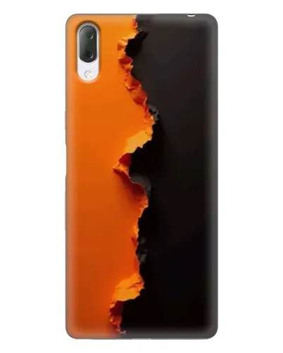Чехол для Sony Xperia L3 с картинкой «Оранжевый разлом»