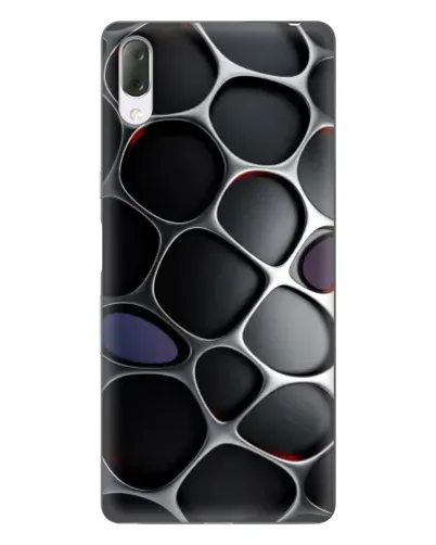 Чехол для Sony Xperia L3 с картинкой «Объемная темная решетка»