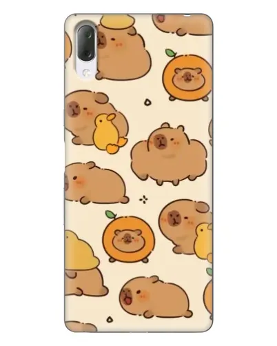 Чехол для Sony Xperia L3 с картинкой «Капибары с апельсинами»