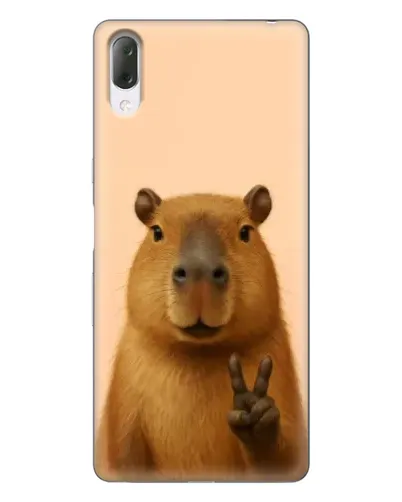Чехол для Sony Xperia L3 с картинкой «Капибара виктория»