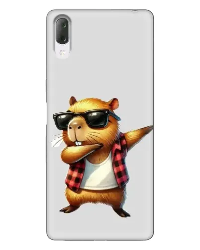 Чехол для Sony Xperia L3 с картинкой «Капибара рэпер даб»
