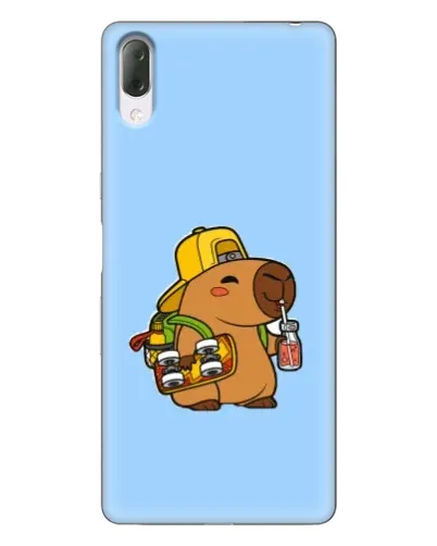 Чехол для Sony Xperia L3 с картинкой «Капибара на скейте»