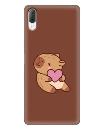 Чехол для Sony Xperia L3 с картинкой «Капибара с сердцем»