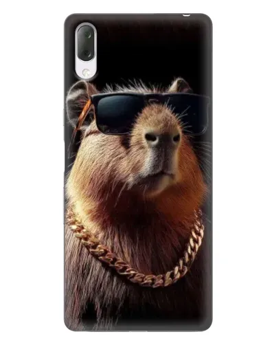 Чехол для Sony Xperia L3 с картинкой «Капибара золотая цепь»
