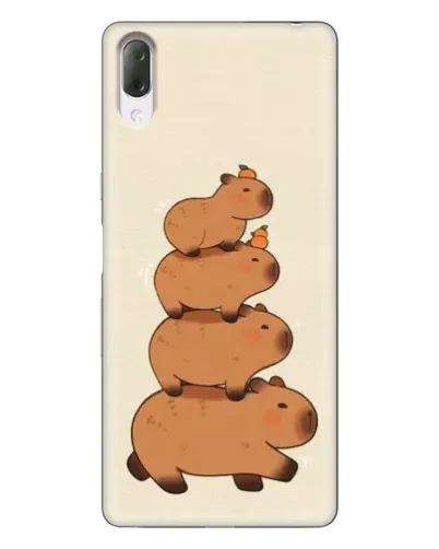 Чехол для Sony Xperia L3 с картинкой «Башня из капибар»