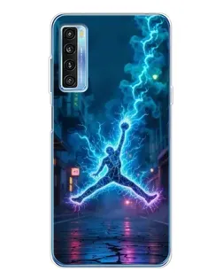 Чехол для TCL 20L Plus с картинкой «Jordan Gold Jumpman»