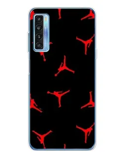 Чехол для TCL 20L Plus с картинкой «Jordan Red Pattern»