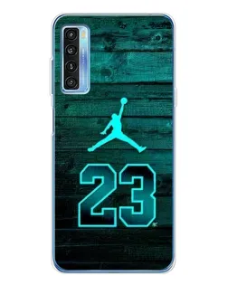 Чехол для TCL 20L Plus с картинкой «Jordan Cyan 23»